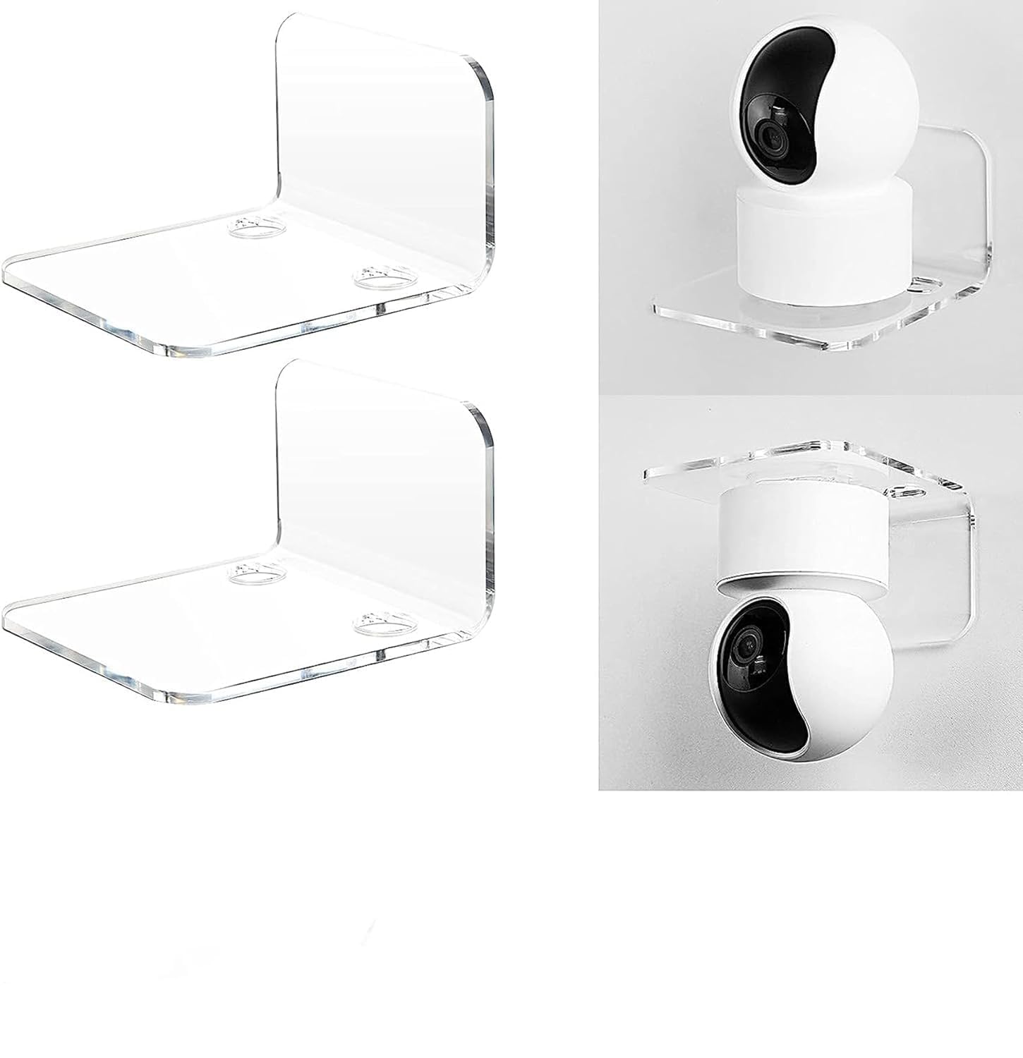 feeling well Acrylic Wall Mount Stand Holder for CCTV Security WiFi Camera Home Outdoor Indoor Office Shop Baby Monitors Wireless (2)