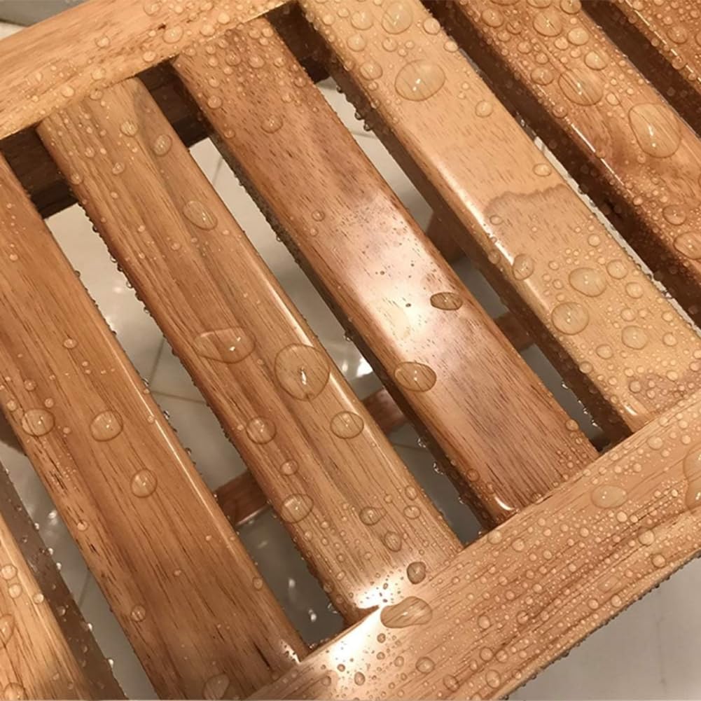 Doccia In Legno Panchina Impermeabile Sgabello Da Bagno Per Anziani Sedia Da Bagno Sedia E Sedile Da Bagno Con Ripiano Di Stoccaggio Bambini O Adulti Antiscivolo Capacità 150 Kg(Color:1)