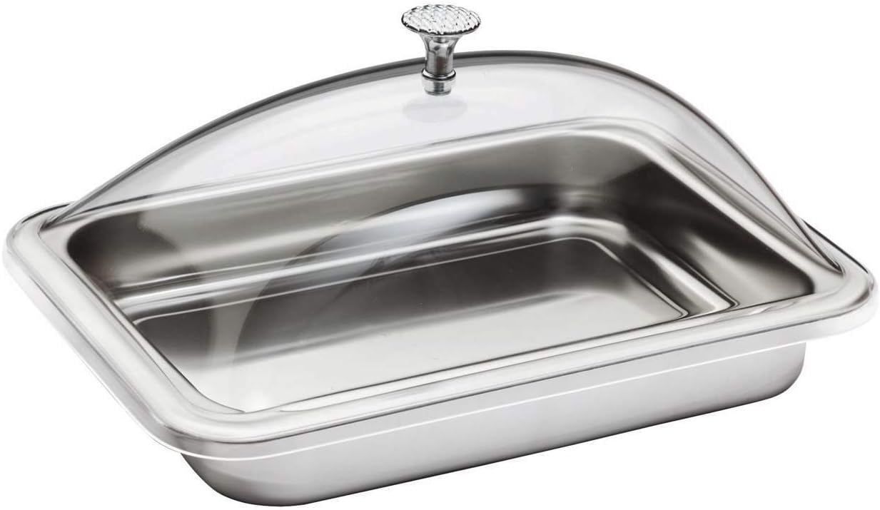 INOXIBAR - Roasting Tin, 21 x 15 cm, Stainless Steel with Lid.