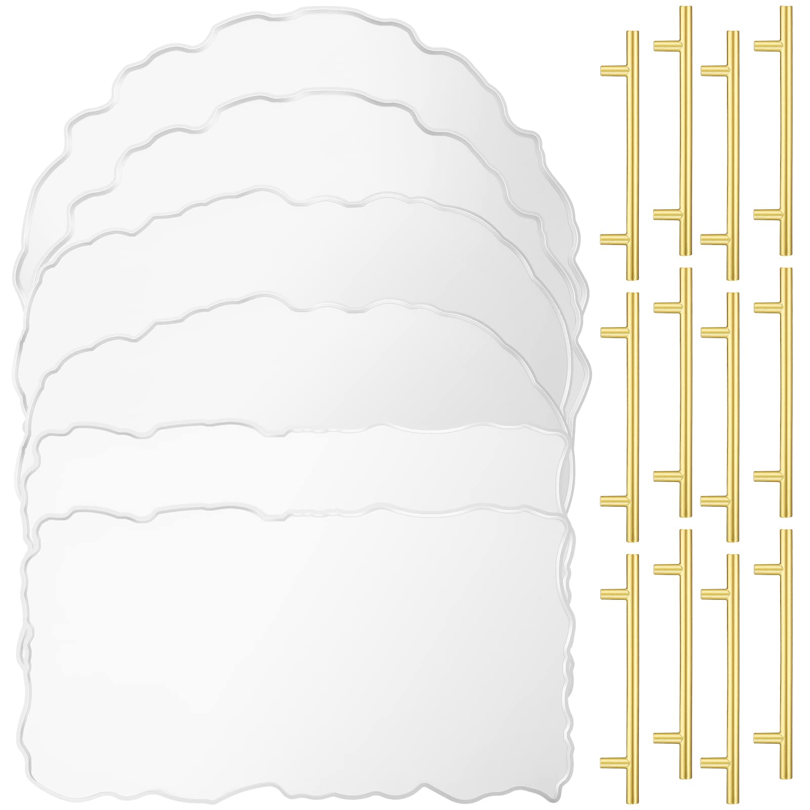Photo 1 of ***MISSING PARTS***
Hoolerry 18 Pcs Large Resin Tray Molds with Gold Handles Silicone Irregular Casting Epoxy Molds Agate Geode for DIY Crafts Making Faux Agate Tray Serving Board Home Decor (Comprehensive)