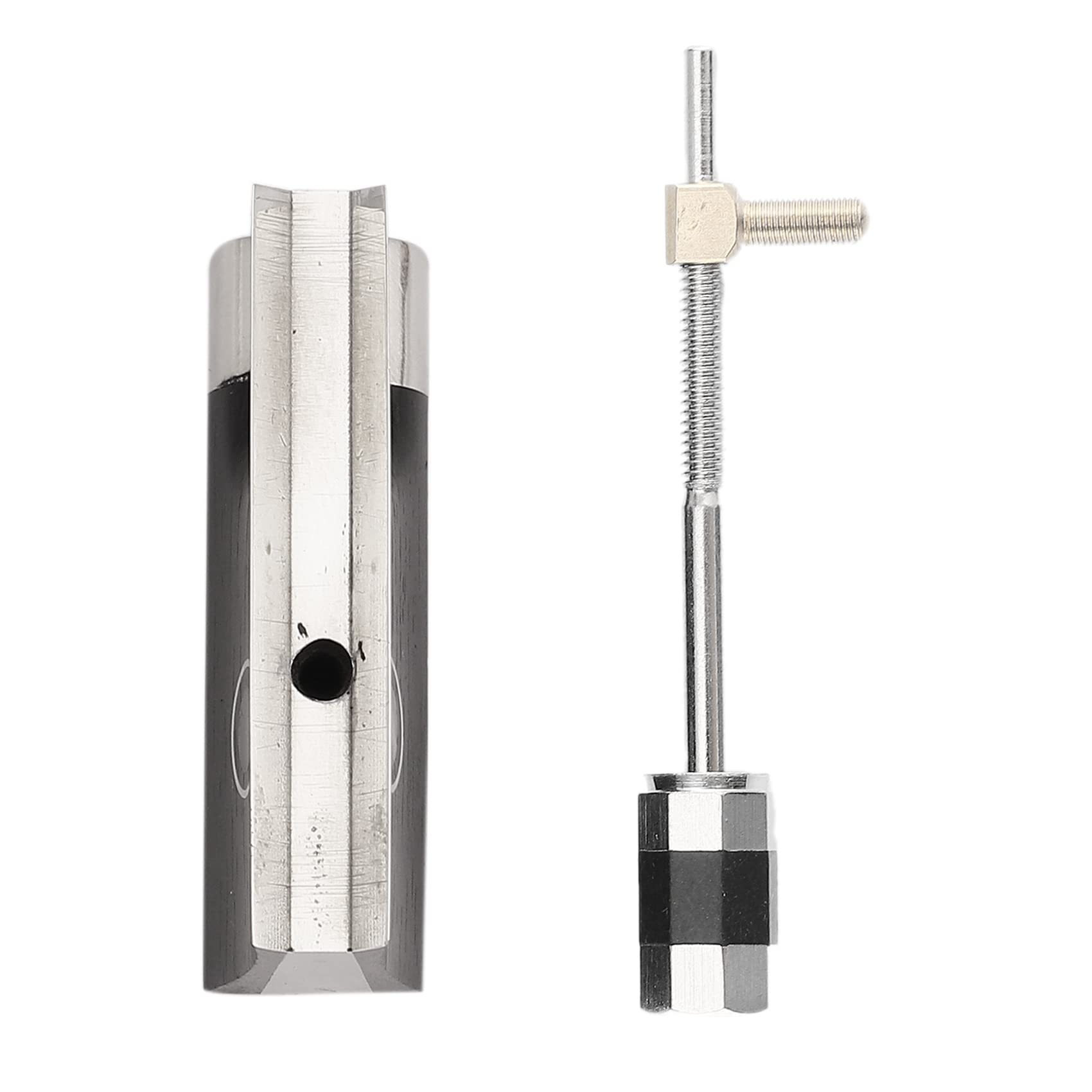 Geigenbogenfrosch 4/4 Violine Teile Metall Schwarz Silber | Hochwertiger Geigenbogenfrosch aus Metall, passend für 4/4 Violinen, perfekter Ersatz bei Beschädigung, einfache Montage.