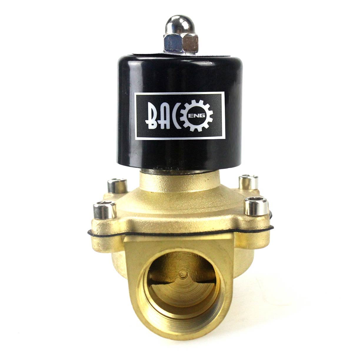 BACOENG DC 24V 1" Elettrico elettrovalvola Ottone Solenoid Valve per Acqua Aria Olio NC