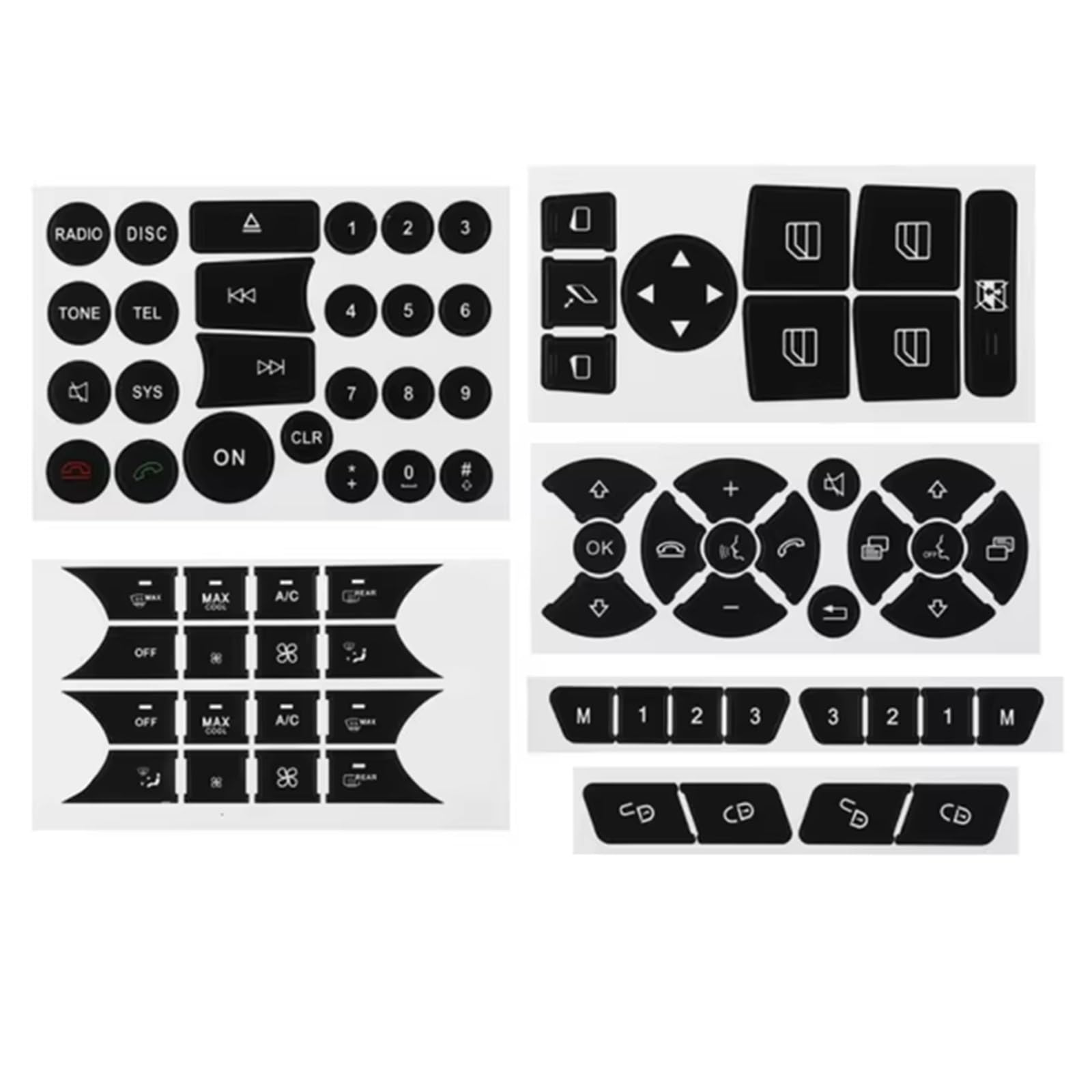 MRSATXHPM Button Stickers Compatible With Benz W204 C300