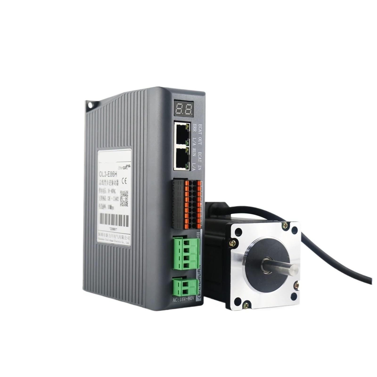 EKFBQBGW 3A DC24～110V/AC18～80V Stepper electronic starter Controller 1.6/2.1/2.5/3.1/3.5/3.8N.m 2Phase Nema24 Open Loop Stepper electronic starter Drivers(Nema24 3.8Nm Kit)