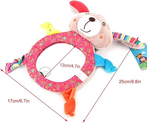 Miniatura 6 de Espejo de seguridad para bebés, espejo para asiento trasero de bebé, diseño de animales de dibujos animados lindo ángulo de altura ajustable fácil