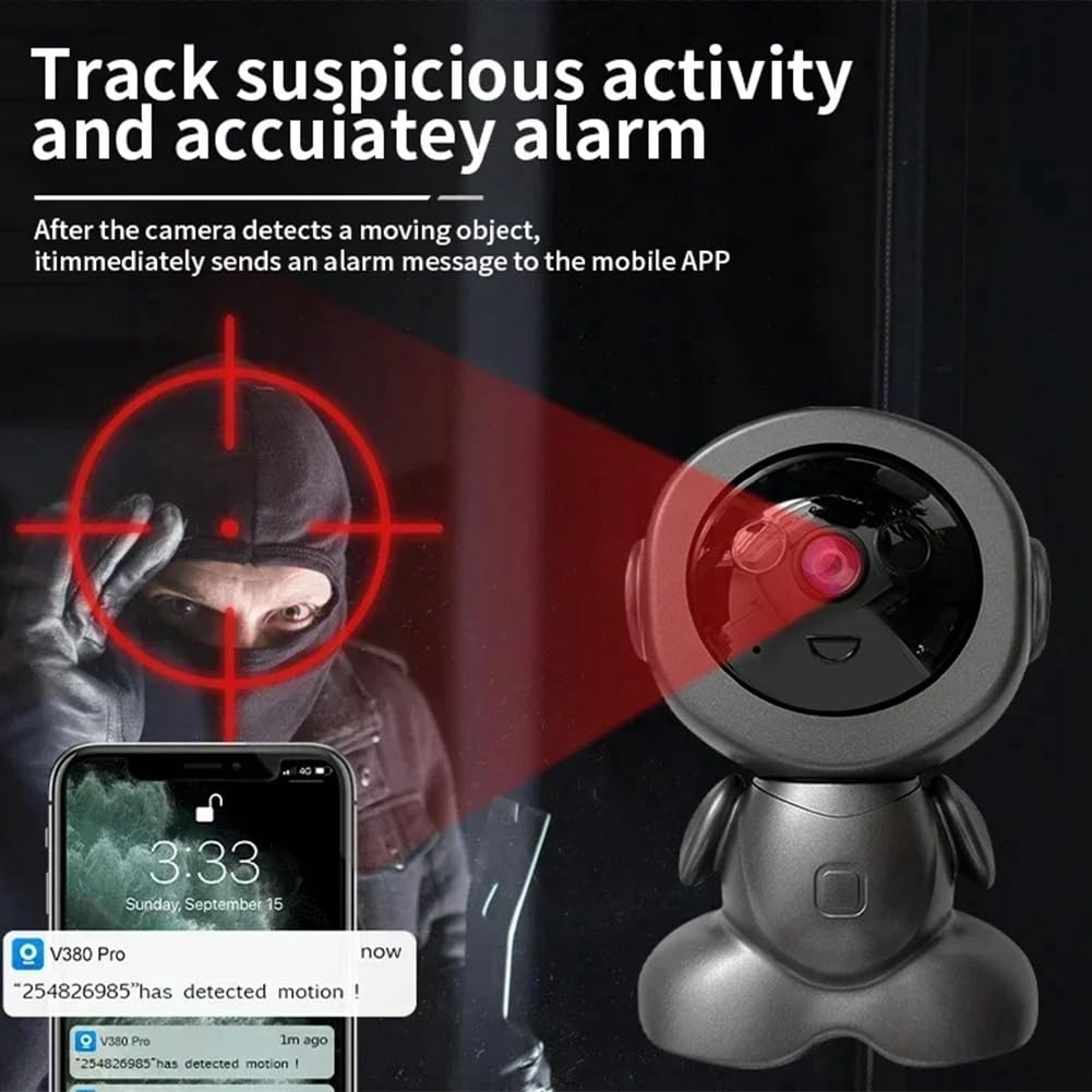 Cámara Inalámbrica WiFi de 2 MP con Seguimiento Automático, Detección por Inteligencia Artificial, Monitor para Bebés, Cámaras Vigilancia Robóticas Inalámbricas HD (UE)