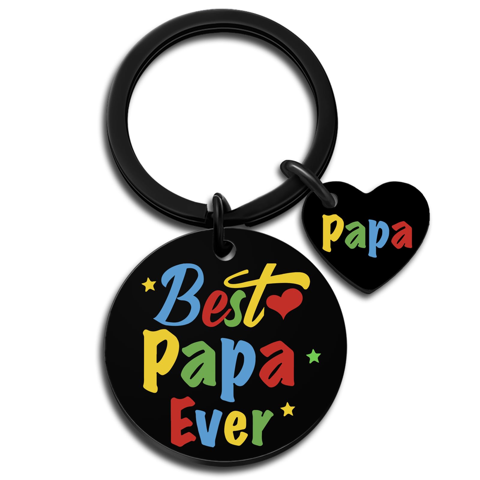WXCATIM Papa Gifts For Men Christmas Gift For Papa Best Papa Ever Gifts Dad Keychain From Daughter Son Papa Birthday GiftsIdeas Birthday Father’s Day