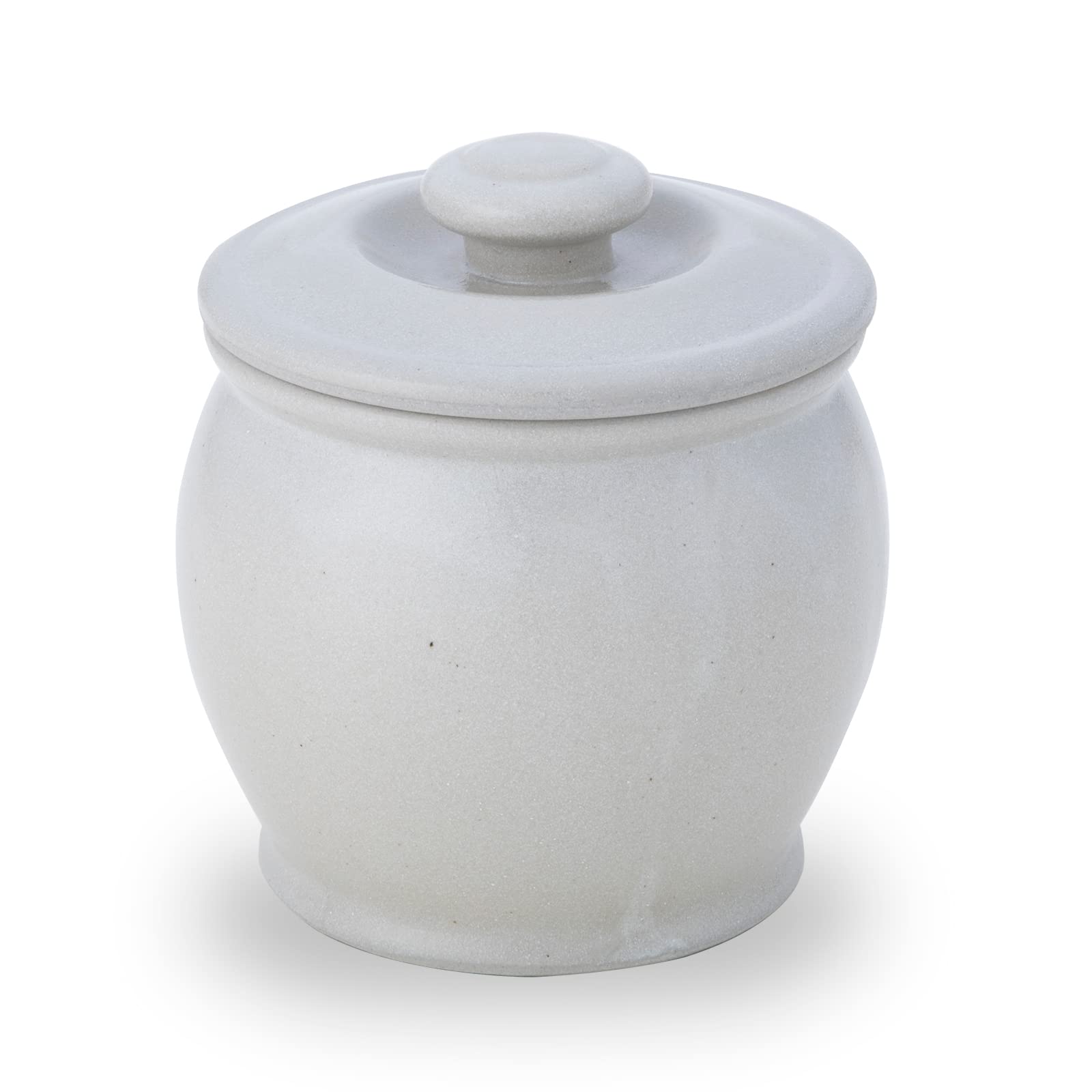 Amazon｜弥満丈製陶所欅窯 ふた付かめ (白 - 6合 / 1080ml) 甕 壺 保存