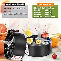 Vista 4 de QT 2X - Cuchillas cruzadas compatibles con Magic Bullet 250W MB1001 Series con juntas de repuesto para licuadora