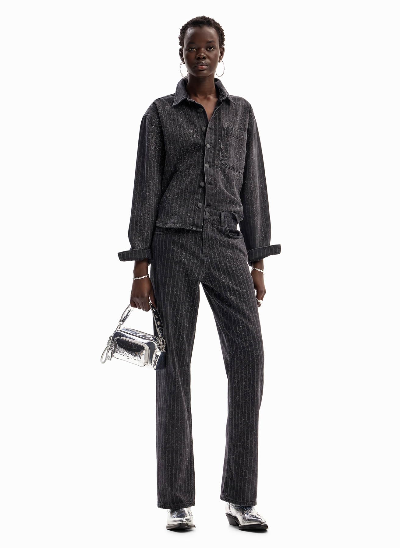 Desigual Women's Woman Denim Long Trouser Jeans, Black, 46