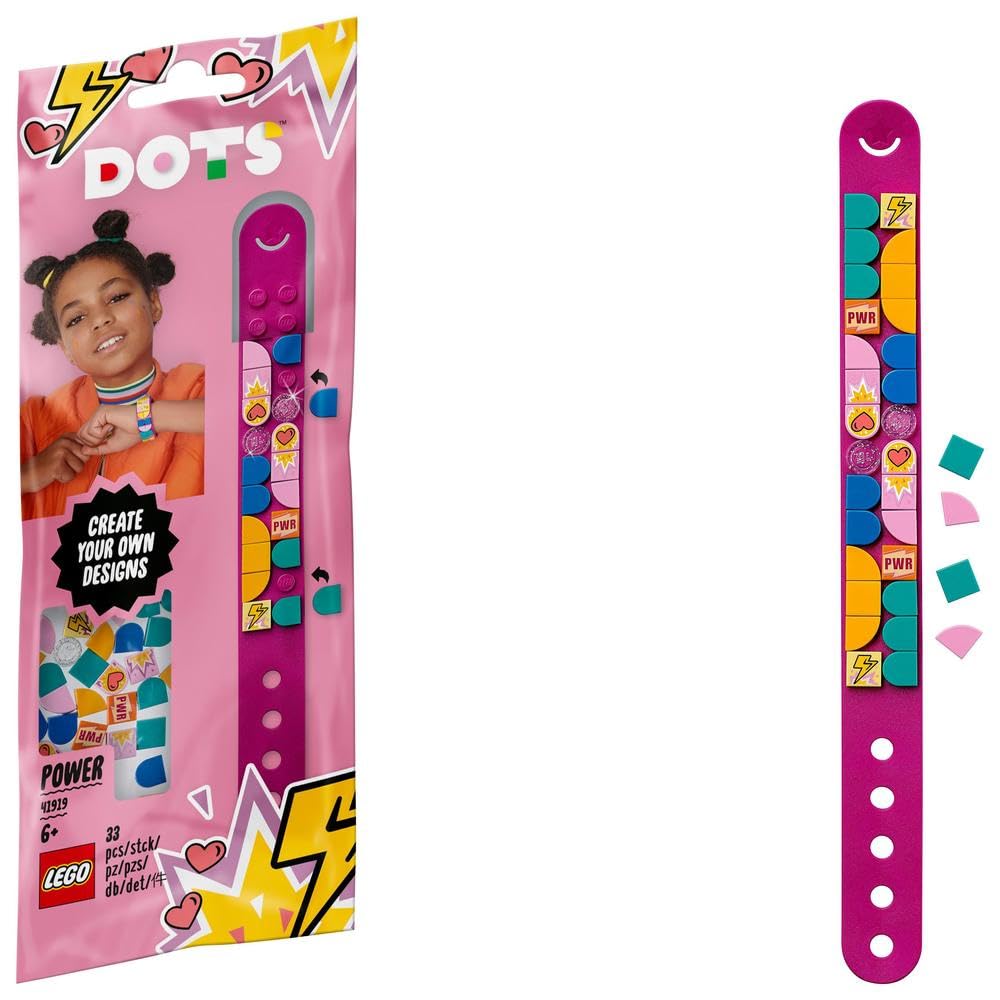 LEGO DOTS Power Bracelet 41919 DIY Craft Bracelet Kit (33 Pieces)