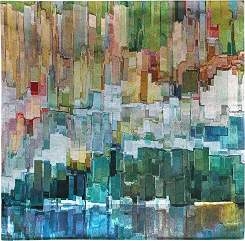 Glacier Bay Iii By James Burghardt | Woven Tapestry Wall Art Hanging | Mixed Color Composition Abstract | 100% Cotton Usa Size 31X31 #TOP29