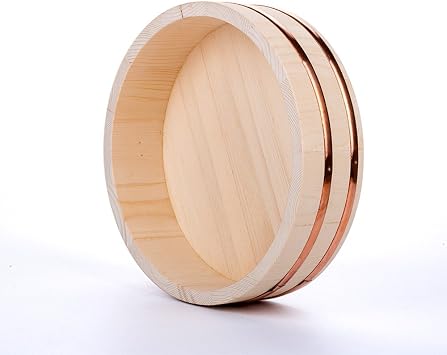 Large Wooden Mixing Bowl Sushi Oke Rice Tub Hangiri 60cm 23.6-Inch Diameter