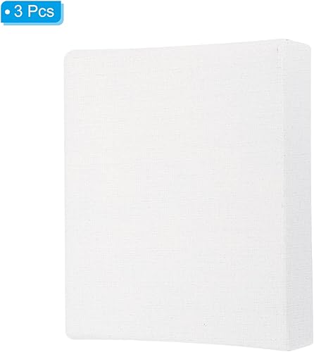 Miniatura 3 de PATIKIL Lienzos de pintura de lino para pintura, paquete de 3 paneles cuadrados de madera de 12 x 12 pulgadas, paneles de lienzo de arte en blanco