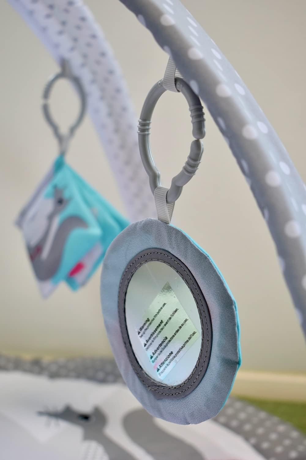 LADIDA Transat pour Bébé avec Musique et Vibrations, Thème Espace Bleu, 0-6 Mois jusqu'à 9 kg, Balancelle Électrique Portable