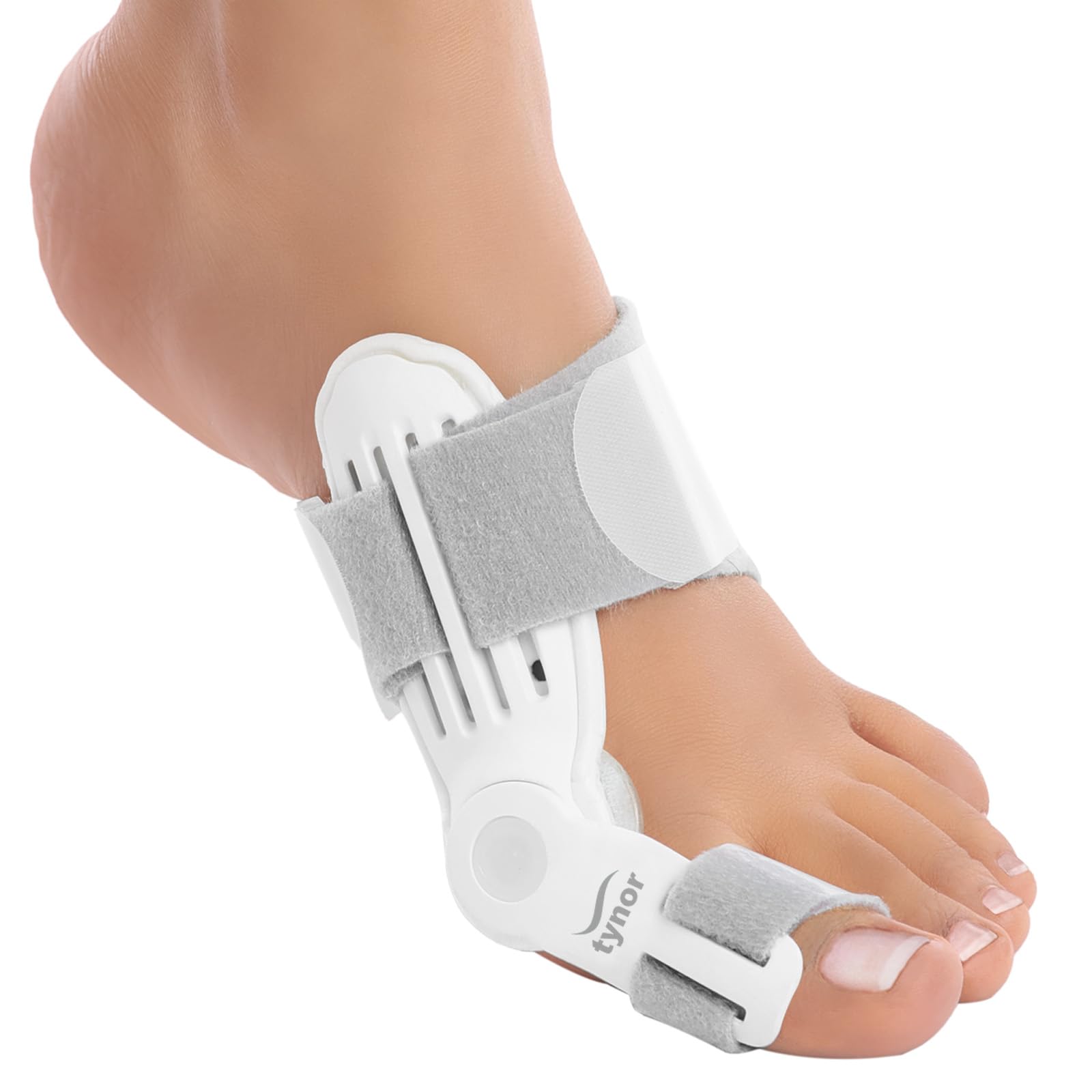 TYNOR Bunion Corrector for Men & Women Orthopedic Bunions Correction Lightweight & Adjustable Non-Slip Bunion Splint Suitable for Left/Right Feet, Easy Wear Big Toe Separator with 3D Cusion Pad
