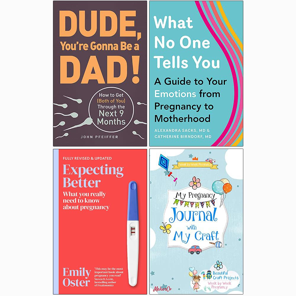 Dude You're Gonna be a Dad, What No One Tells You, Expecting Better, My Pregnancy Journal with My Craft 4 Books Collection Set Paperback – 1 January 2021