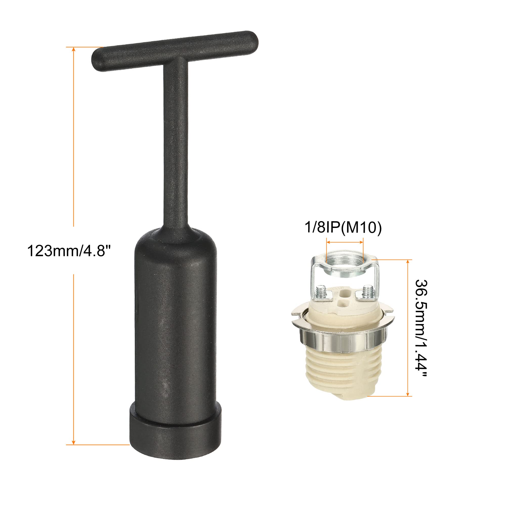 Kit Portalampada G9 In Ceramica Bianca Con Attrezzo Rimozione Anello - 5 Pezzi, Presa Luce In Lega Di Zinco E Ceramica Per Lampadine LED/alogene - Pilipane