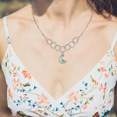 Miniatura 5 de UNICRAFTALE 150 anillos de salto abiertos de acero inoxidable de 2 estilos, anillos redondos de 0.230.472 pulgadas, anillos de salto de color arco