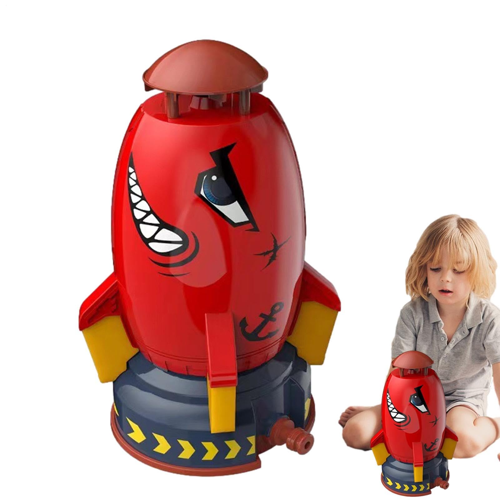 Rocket Rocket Wassersprinkler Kinder Outdoor Rocket Water Sprinkler mit Sprinklerköpfe Wasserspielzeug Garten,Wassersprinkler,Outdoor Wasserspielzeug Sprinkler
