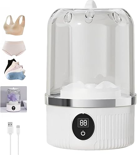 Mini lavadora portátil, lavadora de ropa interior, mini lavadoras automáticas 2025, lavadora inalámbrica recargable, lavandería de viaje compacta