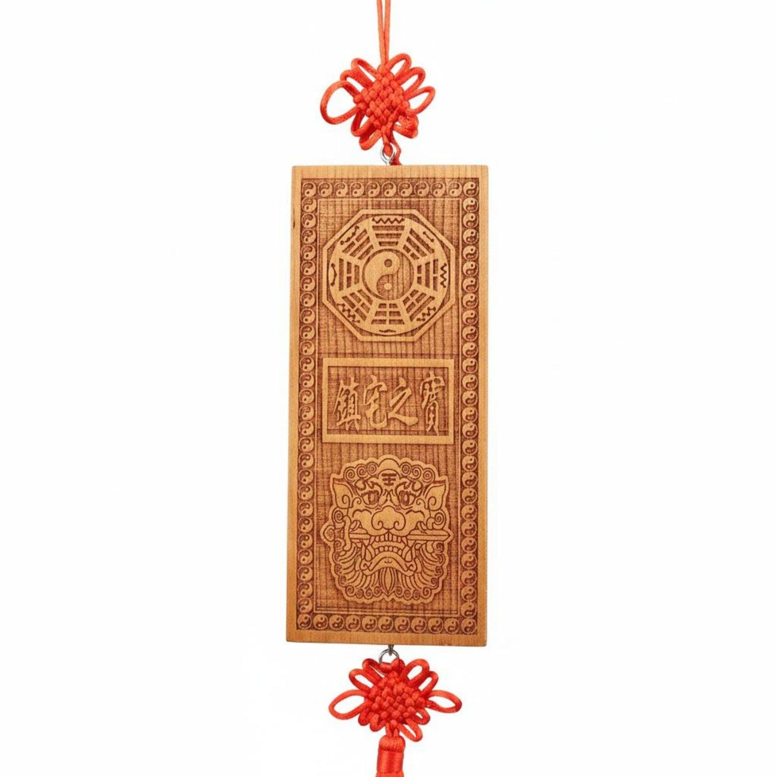 ecomistiq ECOMISTIQ®Peach Wood Lucky Charm Feng Shui Good Luck Charm Carved Peach Wood Amulet for Spiritual Individuals, Business Owners, Living Room, Doorway, Office House Guard (V)|Home & Garden|Home Décor-picture-10