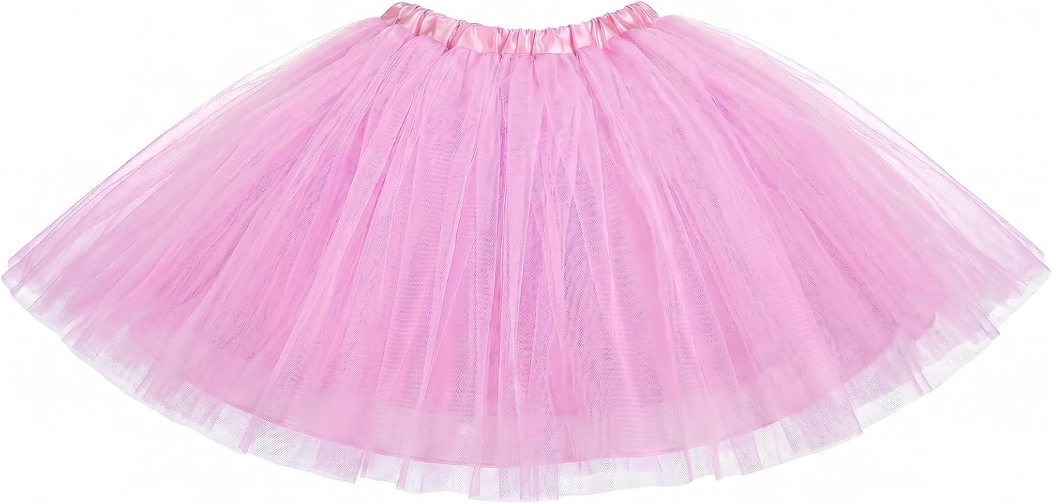 Molain 4 Layers Tutu Fluffy Dance Ballet Bubble Skirt, Pink Tutu Skirts | Pink Tutu Skirts, Vintage Style Short Skirt, for Women, pink skirt, layered ballet skirt