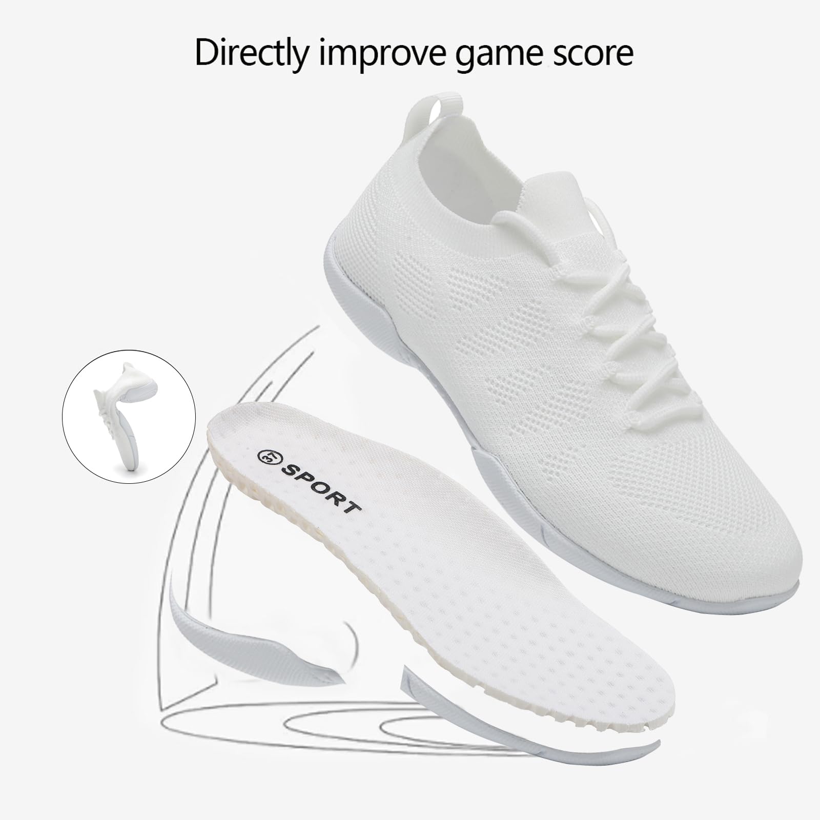Zapatillas Cheerleader Cheerleading Zapatos de Animadoras para Mujeres y niñas Cheer Fitness Aeróbic Zapatos con Cordones Entrenamiento Yoga