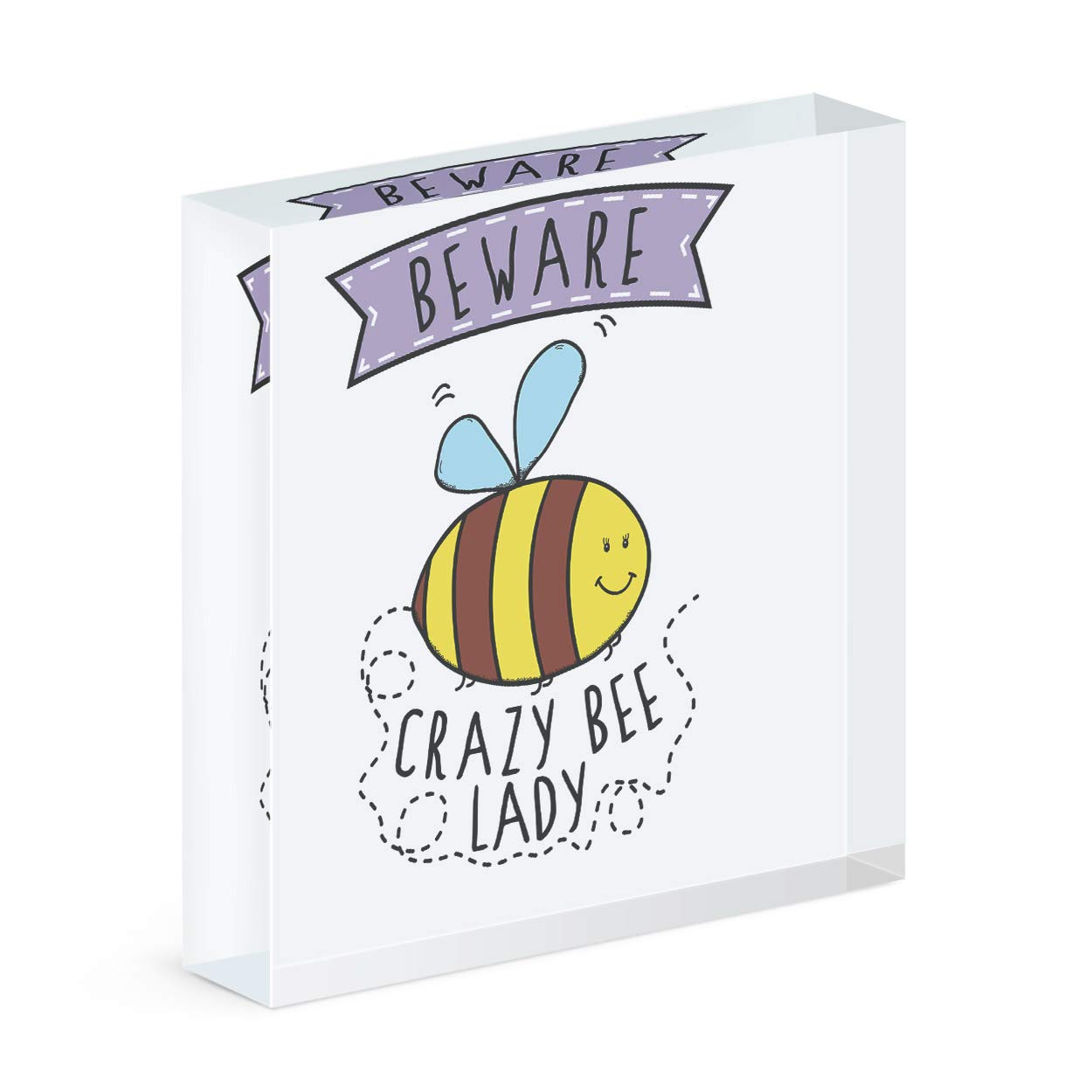 Cadre photo bloc acrylique Abeille Femme de Gift Base pour decoration de bureau moderne