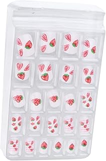 FOMIYES 3 Caixas De Unhas Postiças Ponta Francesa Crianças DIY Envoltórios De Unhas Curtas Unhas Acrílicas Adesivos De Manicure Francesa Adesivos Infantis Unhas De Caixão Unhas Acrílicas