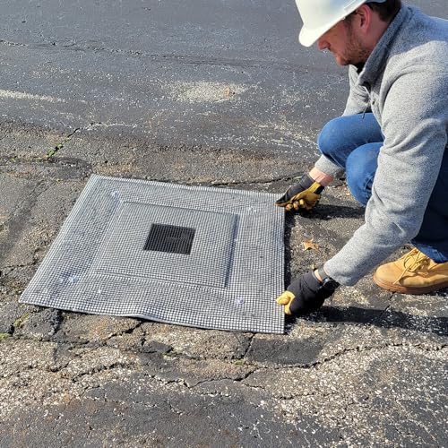 ENPAC Oil-Absorbing Grate Guardian, Spilltration Material, above-Grate Filter, Gray, High Flow Rates, Magnetic Hold (30