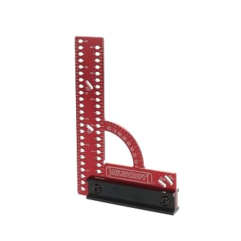 Milescraft 8409 MC-Square150 Imperial Framing Square 6 x 4 Aluminum Carpenter Square for Woodworking with Removeable Fence