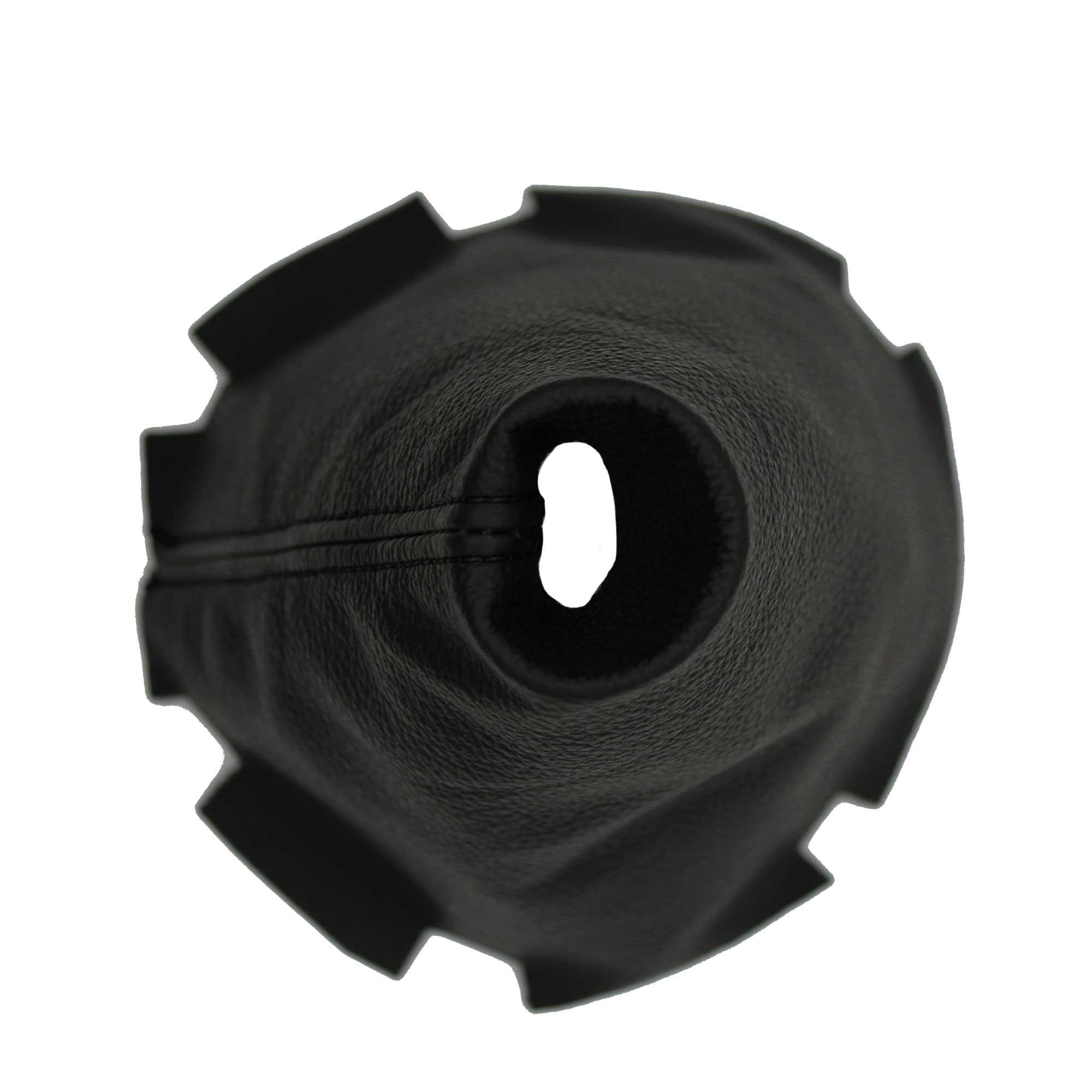 Funda Palanca de Cambios de Cuero Piel Natural Color Negro Compatible con Land Rover Freelander II (2007-2014)