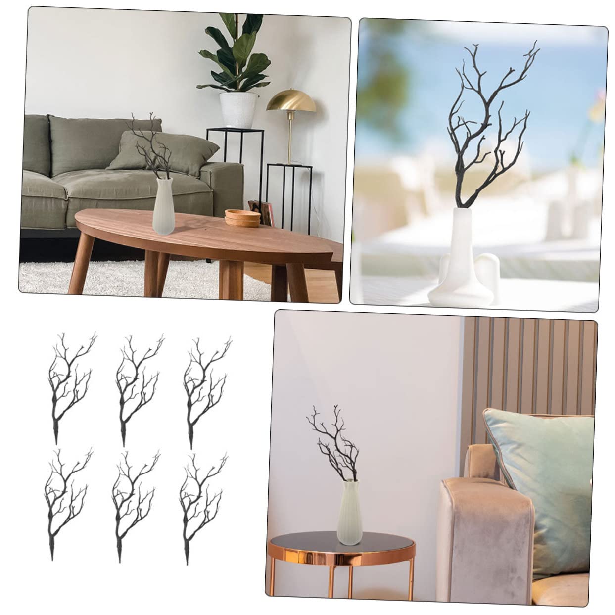 Abaodam 18pezzi Rami Decorativi Artificiali Plastica Per Decorazione Casa e Feste Antler Branches Per Halloween e Natale Accessorio Versatile Per Vasi e Ambienti Interni Ed Esterni