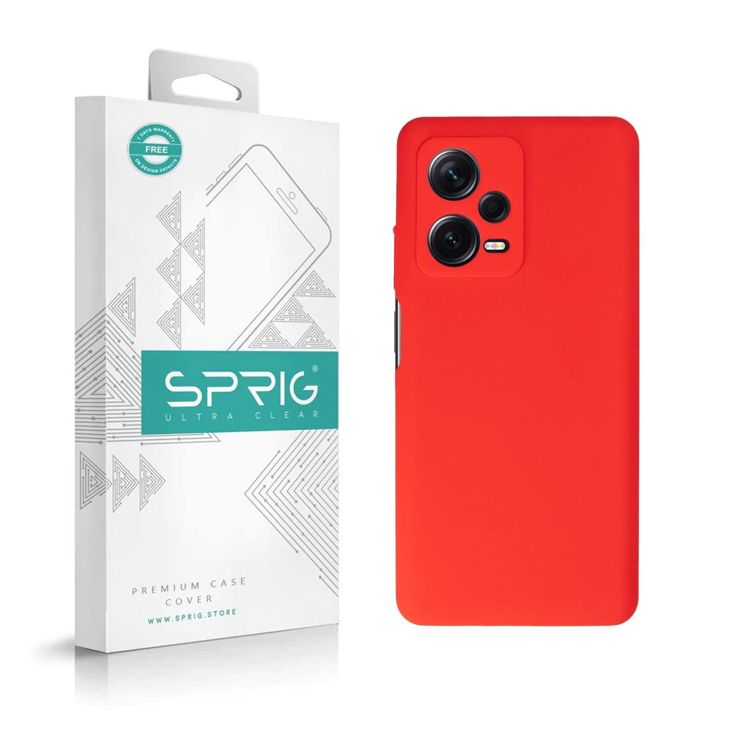 SPRIG Compatible with Redmi Note 12 Pro+ 5G Phone Liquid Silicone Cover Premium Back Cover Drop Tested Shock Proof Mobile Case for Men, Women, Boys and Girls with Camera Protection (Red) (B0BXDH1L9T) Amazon Price History, Amazon Price Tracker