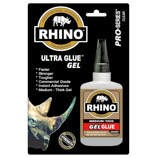 Rhino Glue Gel, Heavy Duty 40 Gram Clear
