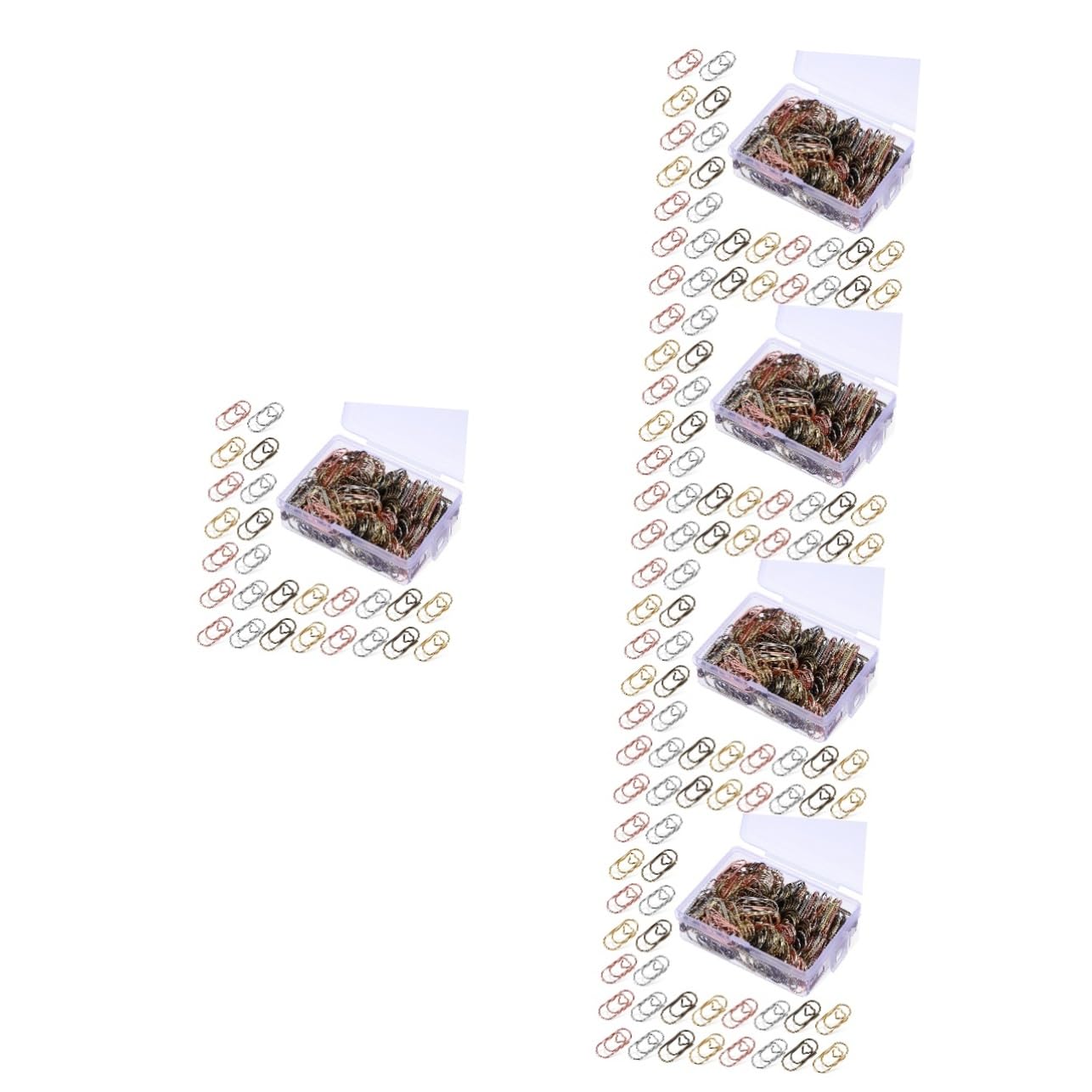 Gadpiparty 5 Set Mini Love Paper Clip Fermacarte Fermacarte Piccole Clips Cuore Mini Clip Di Carta Arredamento Novità Graffette Piccole Libri Di Carta Graffetta Piccola Metallo 200 Pezzi * 5