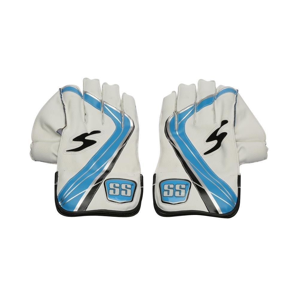 SS Academy Wicket Keeping Gloves, Boys (White/Blue) (B00R622HL0) Amazon Price History, Amazon Price Tracker