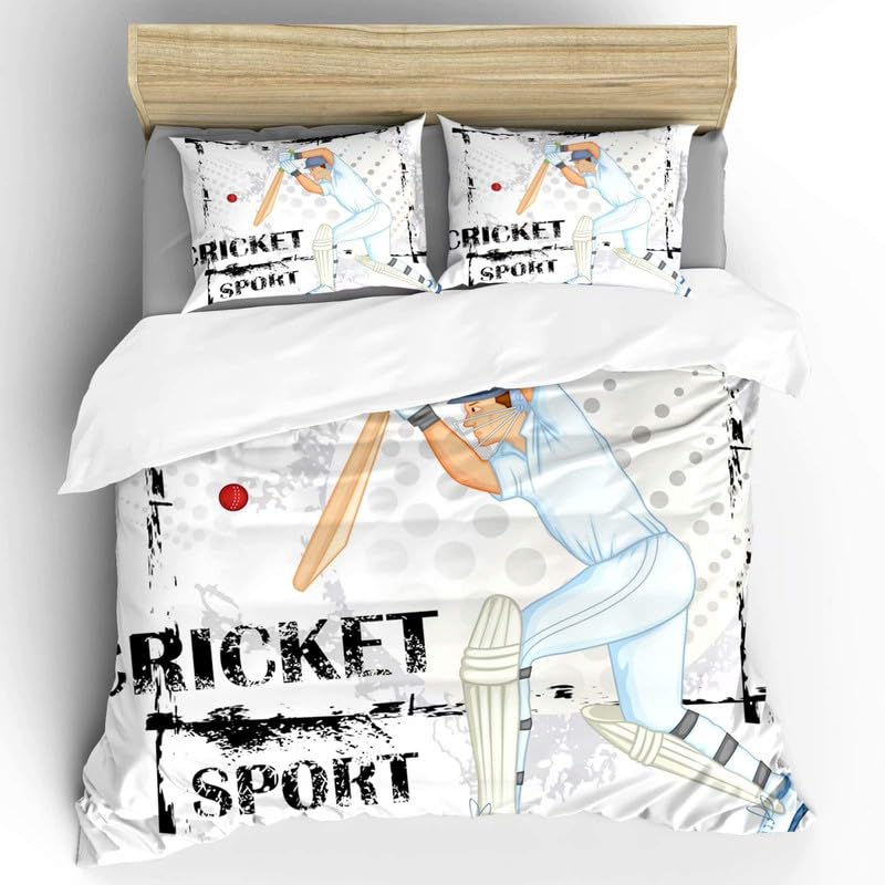 La Mejor Recopilación de Ropa de Cricket para Niña disponible en línea. 43 Rptidmv Colcha Individual Cricket Juego de Cama de Edredón para Niñas y Niños, Ropa de Cama con Cierre, Suave Microfibra Funda Nórdica 68'x90' y 2 Fundas de Almohada 20'x26'