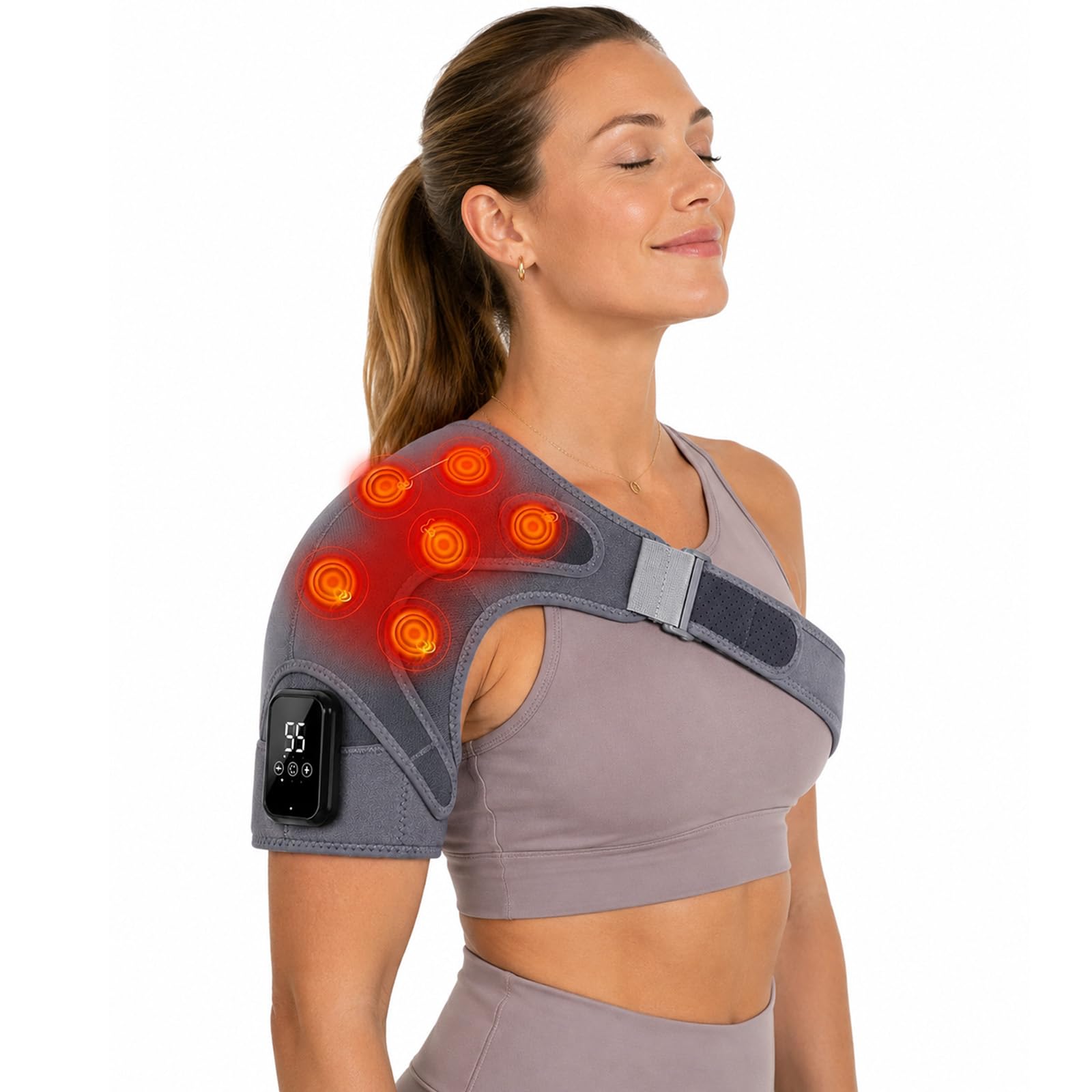 Relivera 3-In-1 Schultermassage Mit Dreifacher Massagefunktion | Kabelloses Design, Lange Akkulaufzeit, Verschiedene Massageprogramme