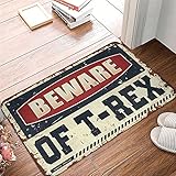 Abipuir Tapete para puerta delantera de casa de campo con cuidado en T Rex Rug How is You Here para decoración de recámara para hombres (tamaño: 50 x 80 cm)