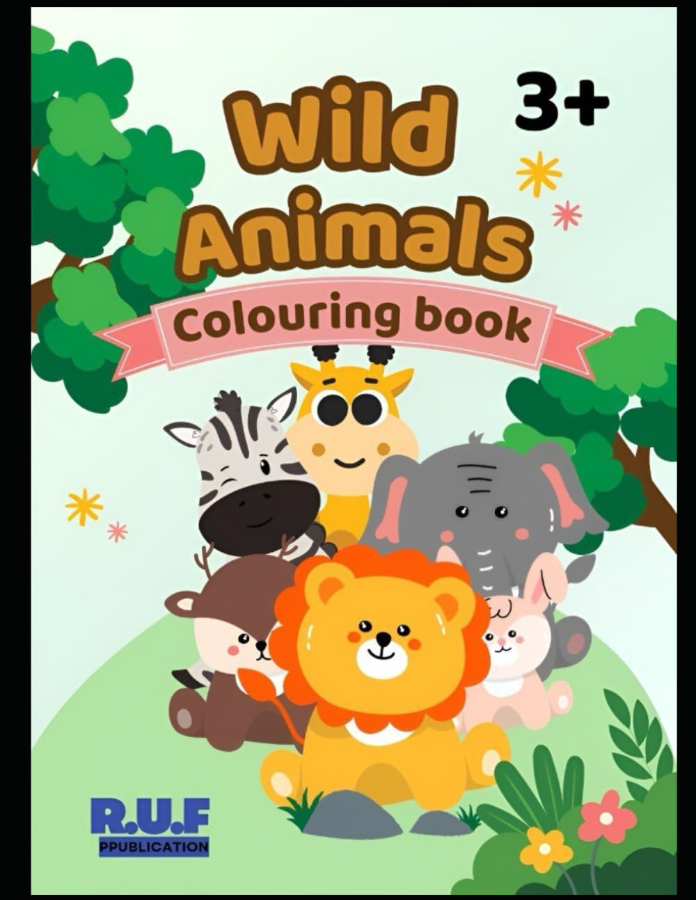 Kids Colouring Book Wild Animals Colouring Book