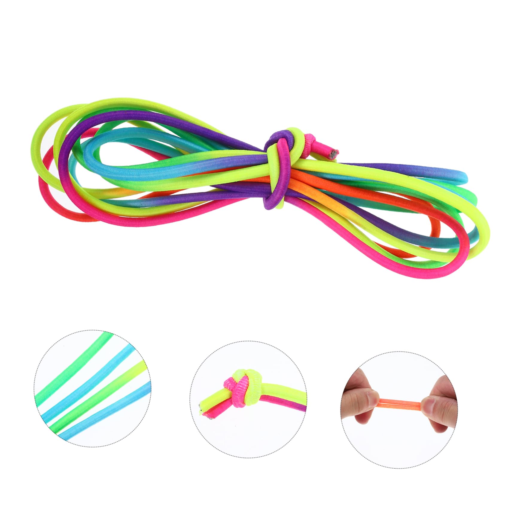 Lot De 6 Cordes à Sauter Élastiques Pour Enfants - Fitness, Jeu - Polyester/Latex - 300 Cm