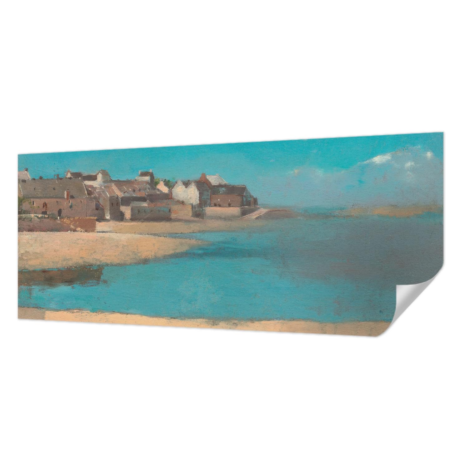 Papier peint autocollant pour chambre et salon motif village tranquille