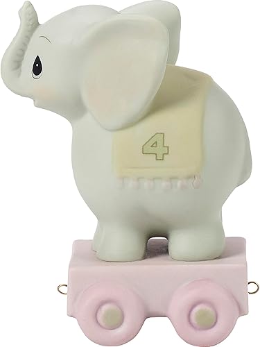 Precious Moments Tren de cumpleaños  Figura de porcelana de bisque  Regalo de cumpleaños  Colección de cumpleaños  Decoración de habitación y