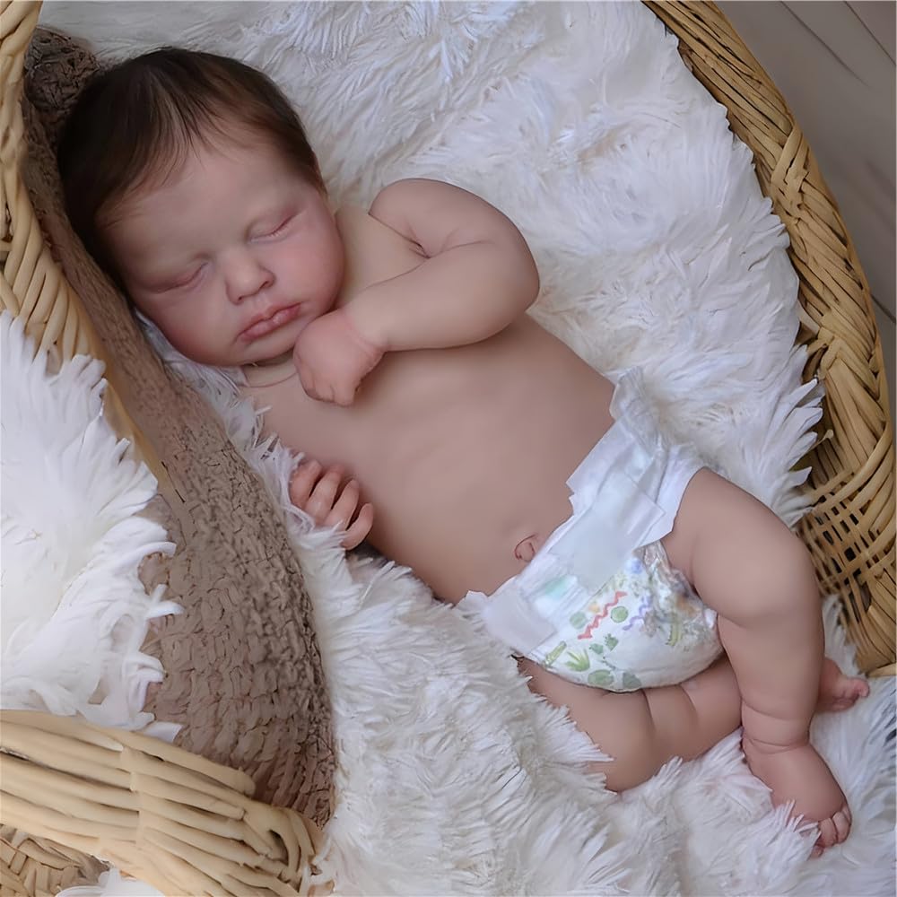 Bambole reborn Femmina 20 pollici con dettagli realistici del viso e sembra un vero bambino Fatto A Mano Lavabile Corpo in vinile morbido Bambola Originali Reborn Con una tuta rosa