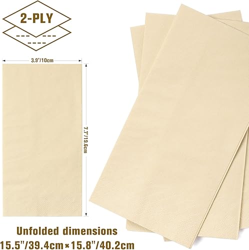 Miniatura 10 de MORGIANA 100 servilletas de papel desechables, servilletas ecológicas biodegradables, servilletas compostables, servilletas de cóctel marrones para