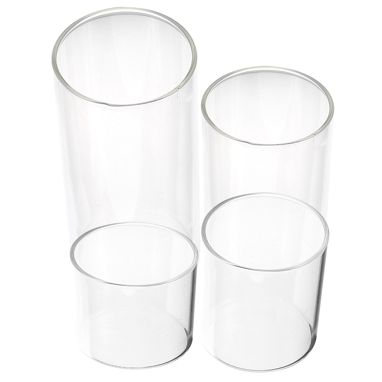 Bougeoirs en verre transparent TOPBATHY pour table de salon moderne