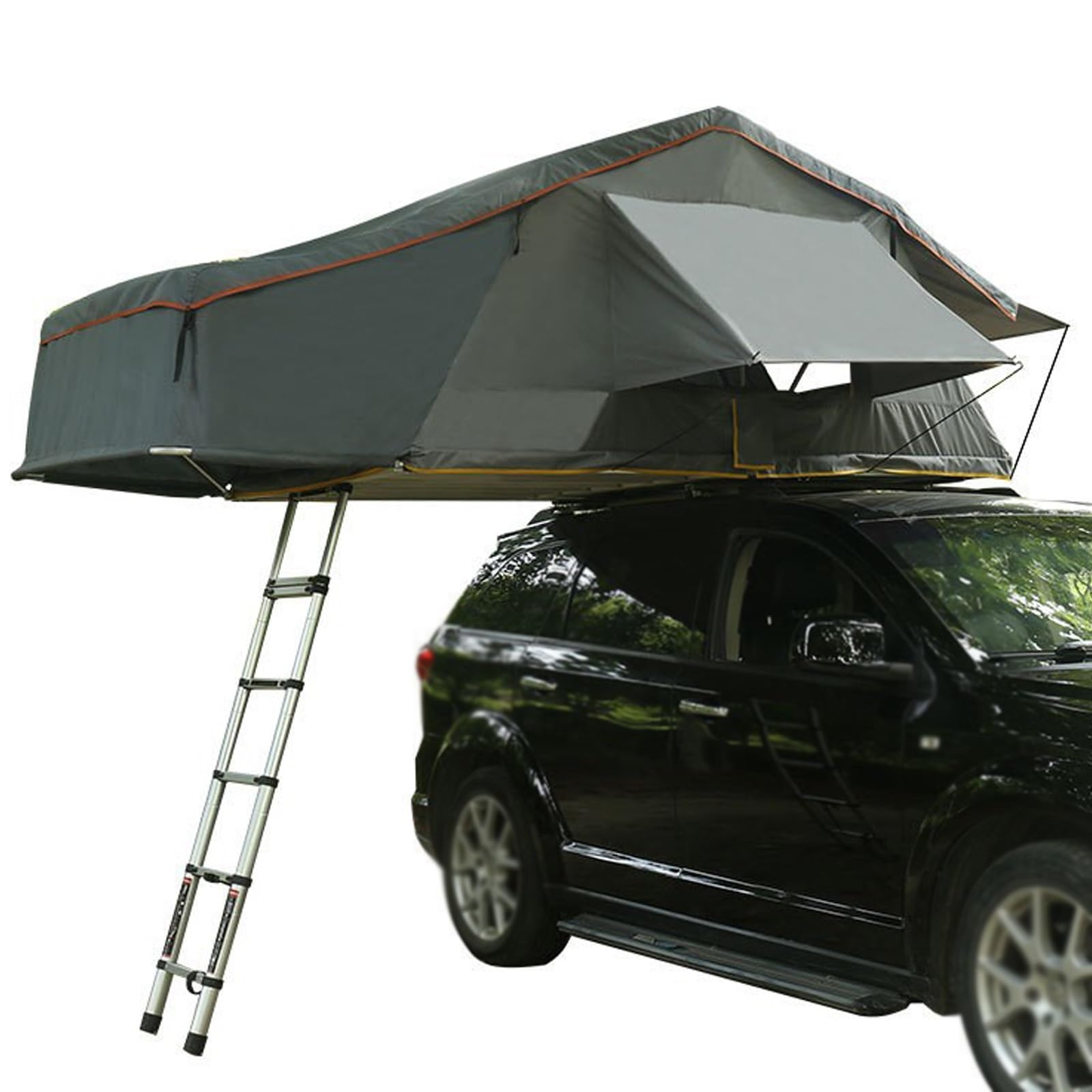 Tenda Da Tetto Soft Shell Con Scaletta Telescopica, Tenda Da Tetto Facile Da Montare, Per Campeggio In Auto, SUV E Camion, 3-5 Persone