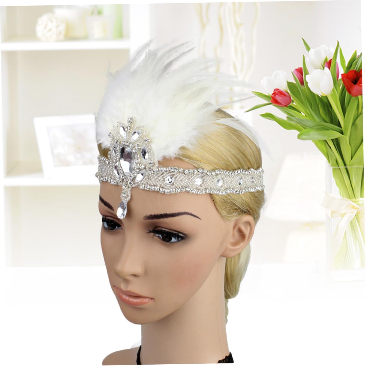 LIFKOME 3pezzi Fascinator Flapper Headband e Accessorio per Sposa e Cerimonie Copricapo Vintage Anni per Matrimoni e
